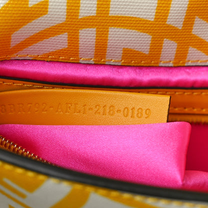Fendi X SARAH COLEMAN Glazed Canvas Vitello King FF Vertigo Baguette 1997 Mimosa White 7 of 10