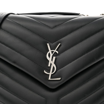 Saint Laurent Calfskin Y Quilted Monogram Medium Loulou Chain Satchel Black 8 of 11