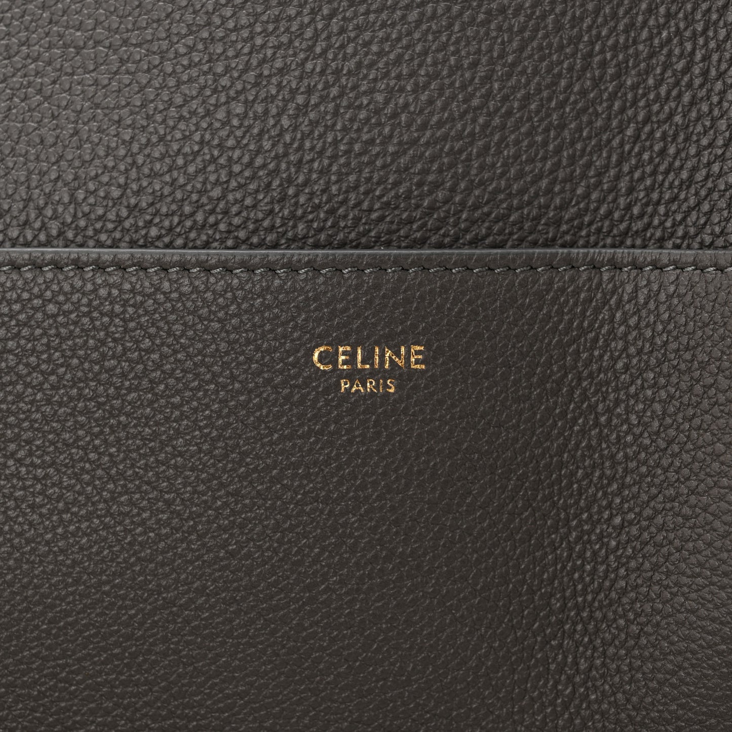 Soft Grained Calfskin Sangle Bucket Bag Kohl