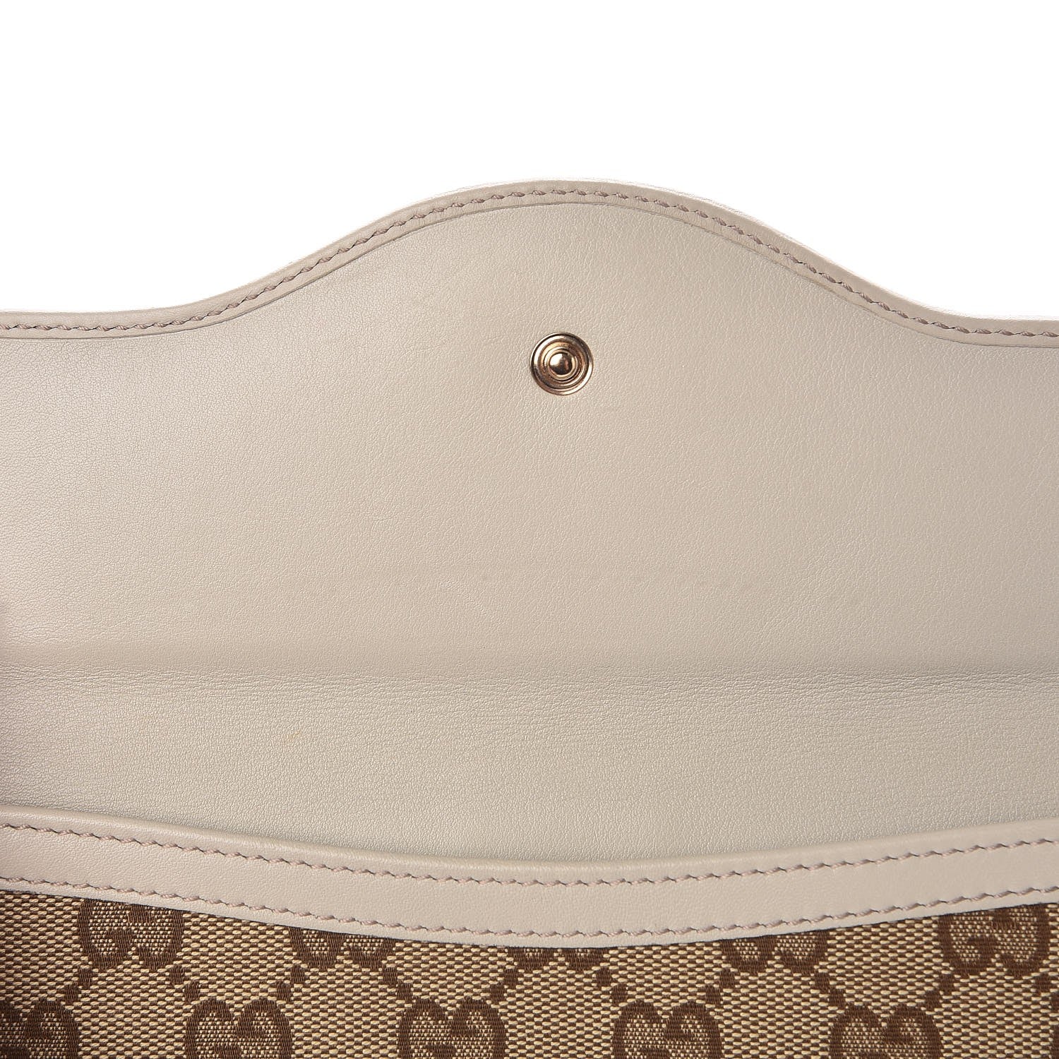 Gucci Monogram Margaux Calfskin Sukey Continental Organizer Wallet Beige Ebony Mystic White 9 of 16