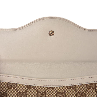 Gucci Monogram Margaux Calfskin Sukey Continental Organizer Wallet Beige Ebony Mystic White 9 of 16