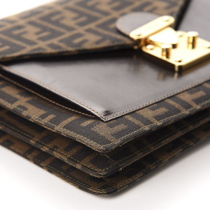 Fendi Zucca Calfskin Flap Tobacco Moro 6 of 9