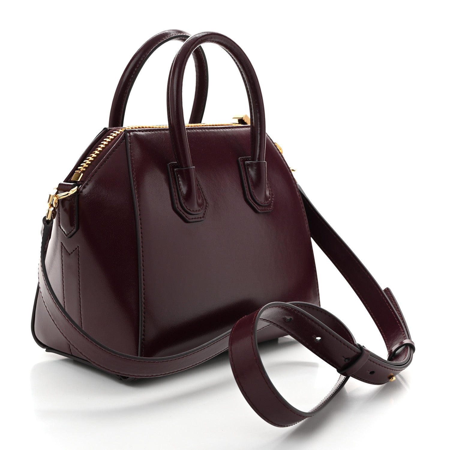 Givenchy Shiny Lord Calfskin Mini Antigona  Oxblood Red 3 of 10