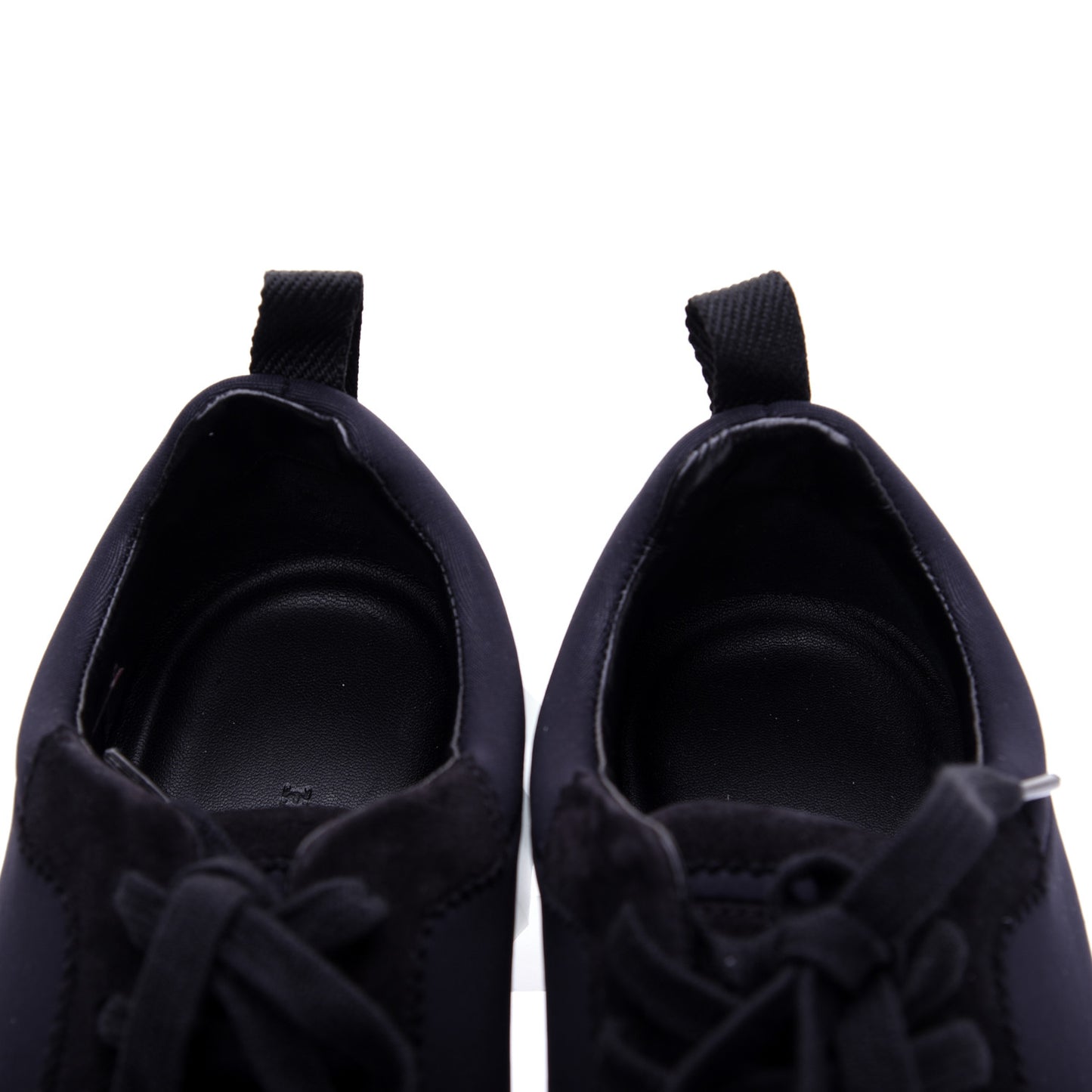 Technical Jersey Suede Goatskin Bouncing Sneakers 36.5 Black White