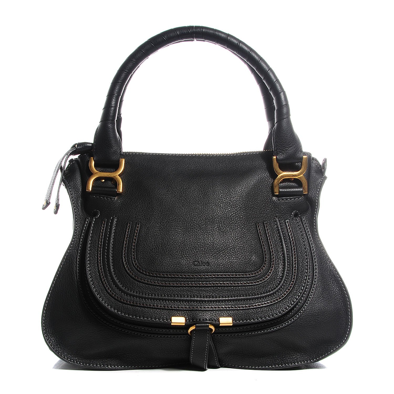 Chloe Calfskin Medium Marcie Satchel Black 1 of 11