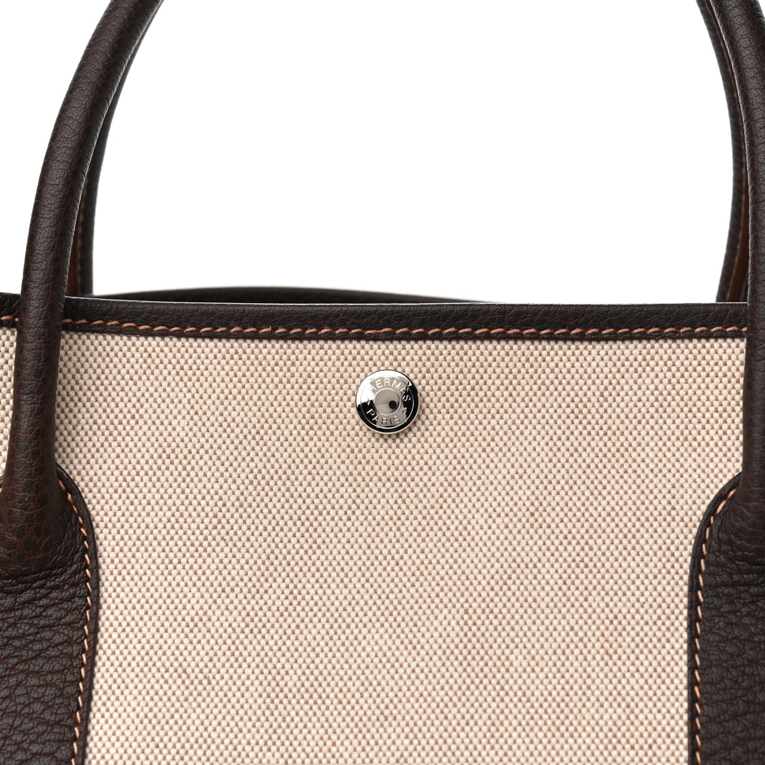 Hermes Toile Buffle Gala Garden Party Tote 49 GM Marron Fonce 9 of 15