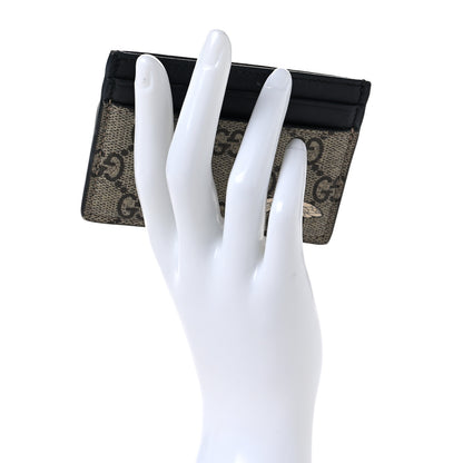 Gucci GG Supreme Monogram Bee Print Card Holder Black 2 of 6