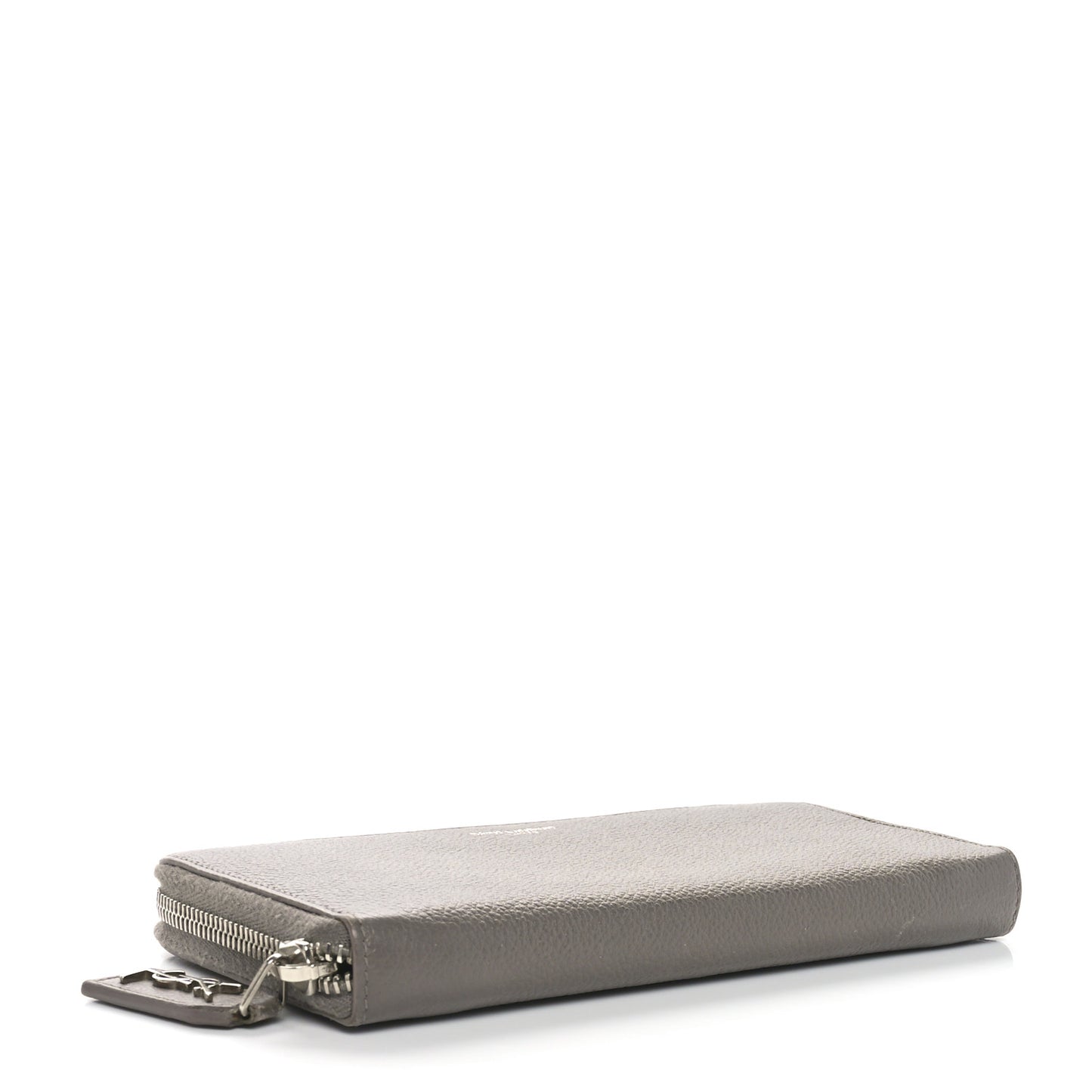 Grained Calfskin Rive Gauche Zip Around Wallet Fog