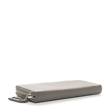 Saint Laurent Grained Calfskin Rive Gauche Zip Around Wallet Fog 4 of 9
