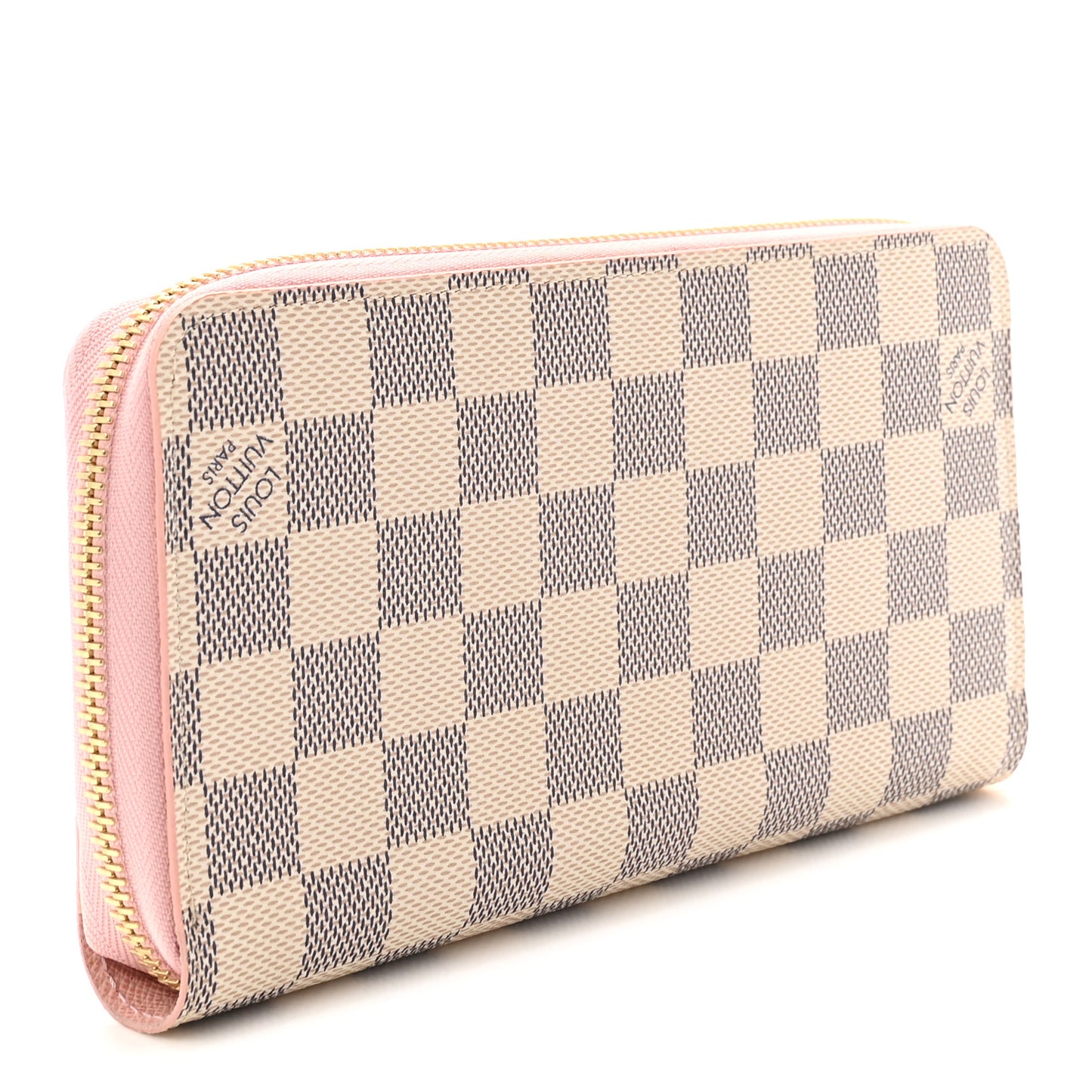 Damier Azur Zippy Wallet Rose Ballerine