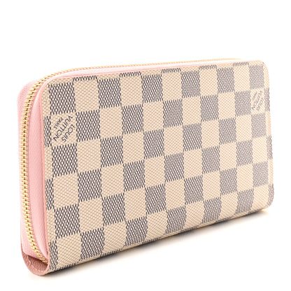Louis Vuitton Damier Azur Zippy Wallet Rose Ballerine 3 of 7