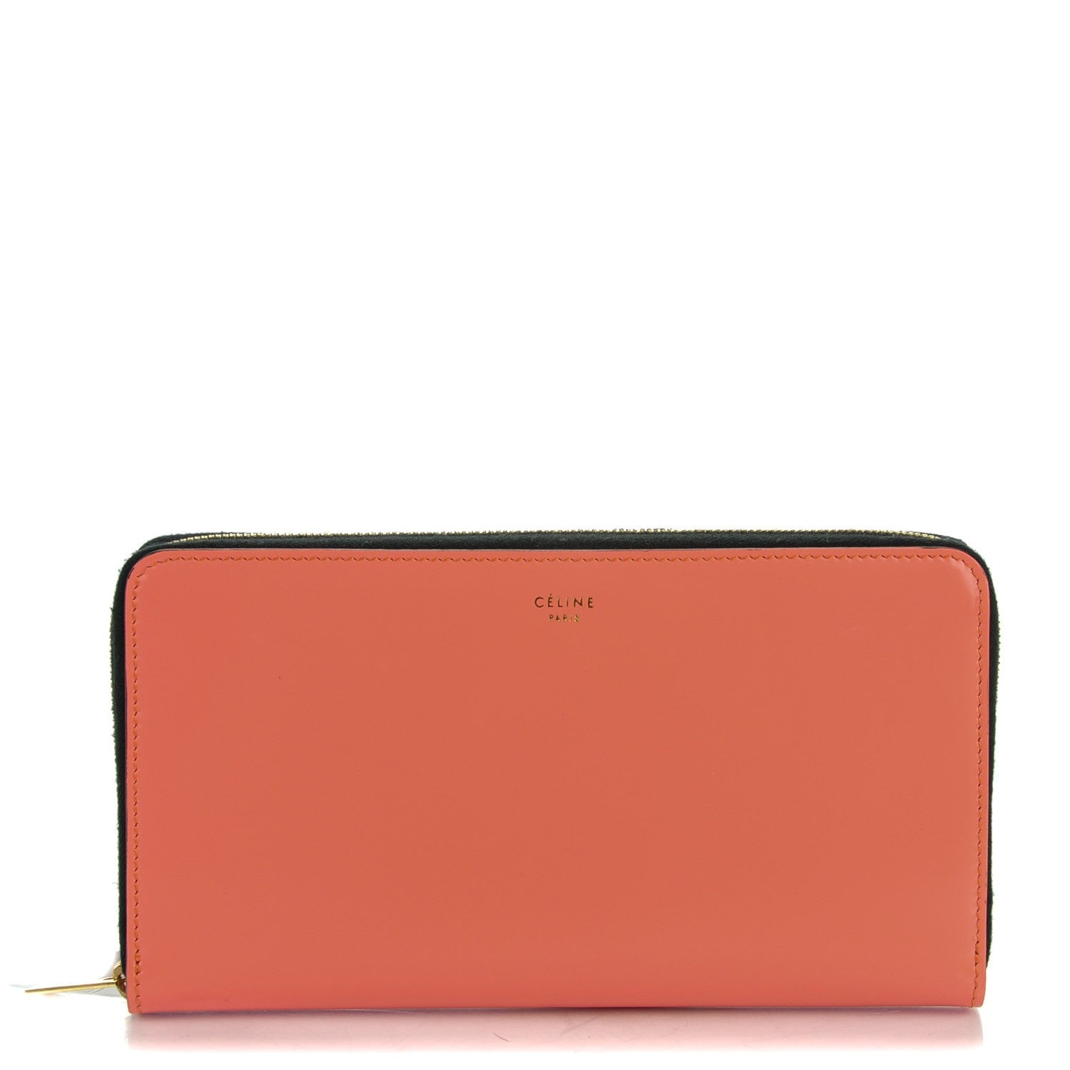Celine Spazzolato Calfskin Large Zip Around Multifunction Wallet Pink 1 of 9