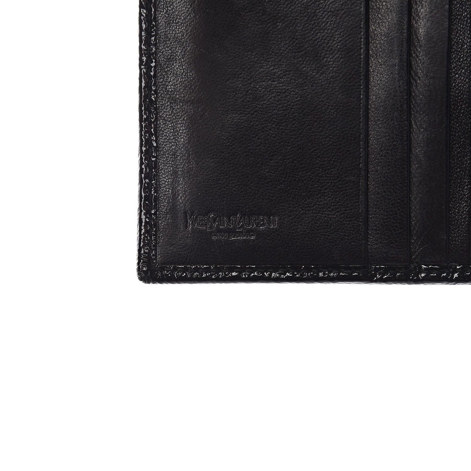 Saint Laurent Patent Y-Mail Long Wallet Black 6 of 9