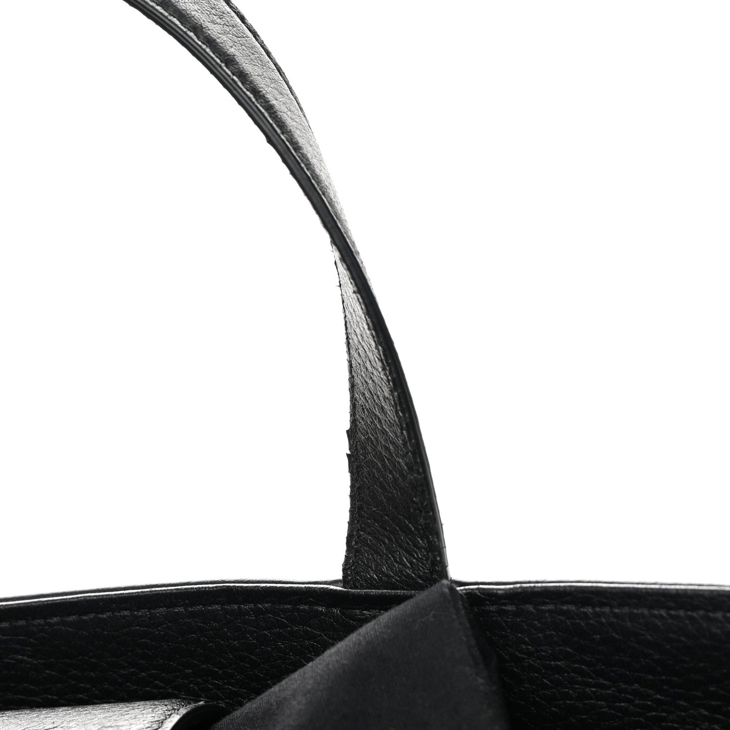 Deerskin Stitched Medium CC Shopping Tote Black