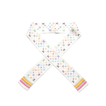 Louis Vuitton Silk Monogram Multicolor Bandeau White 1 of 3