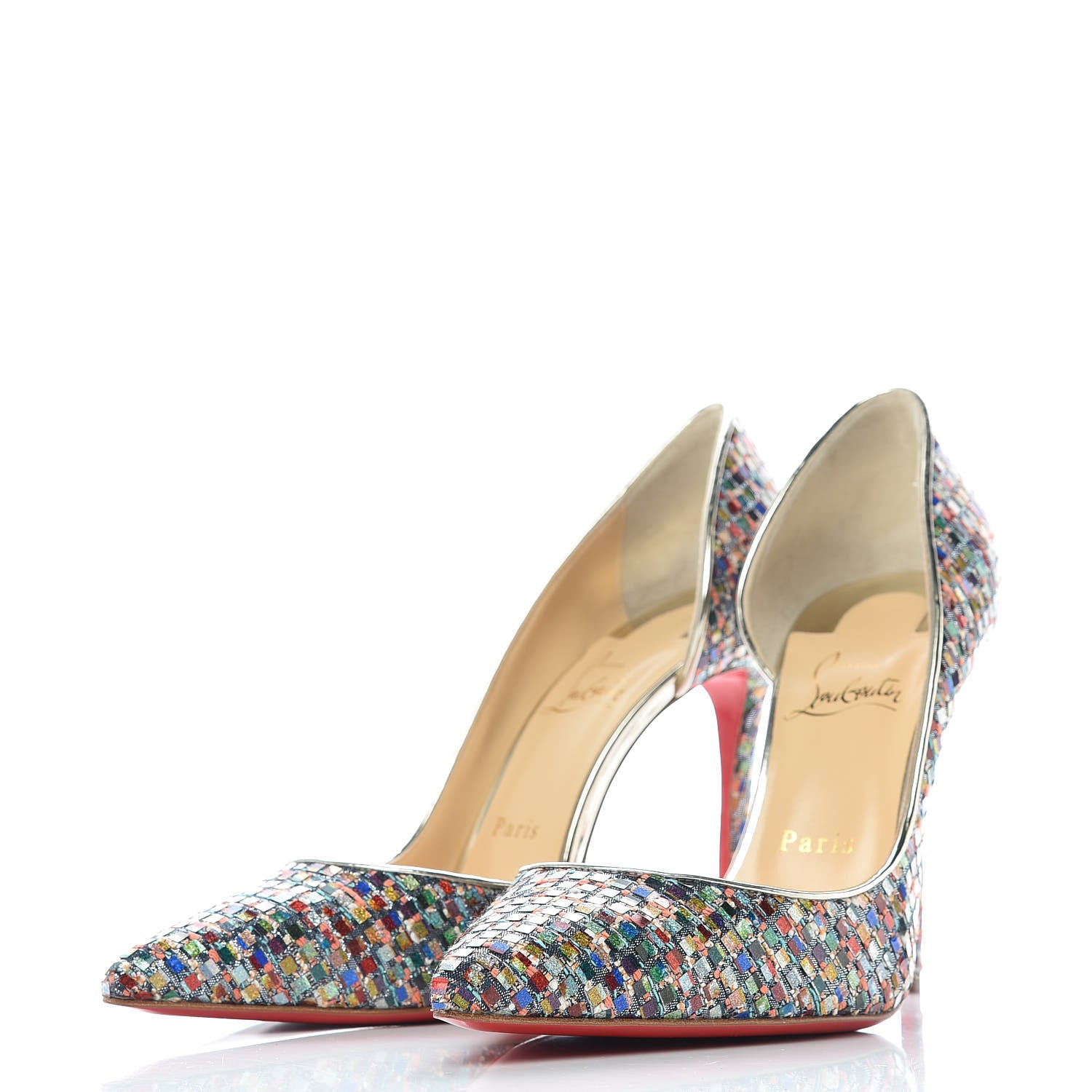 Christian Louboutin Tresse Vitraux Specchio Iriza 100 Pumps 39.5 Multicolor 3 of 7