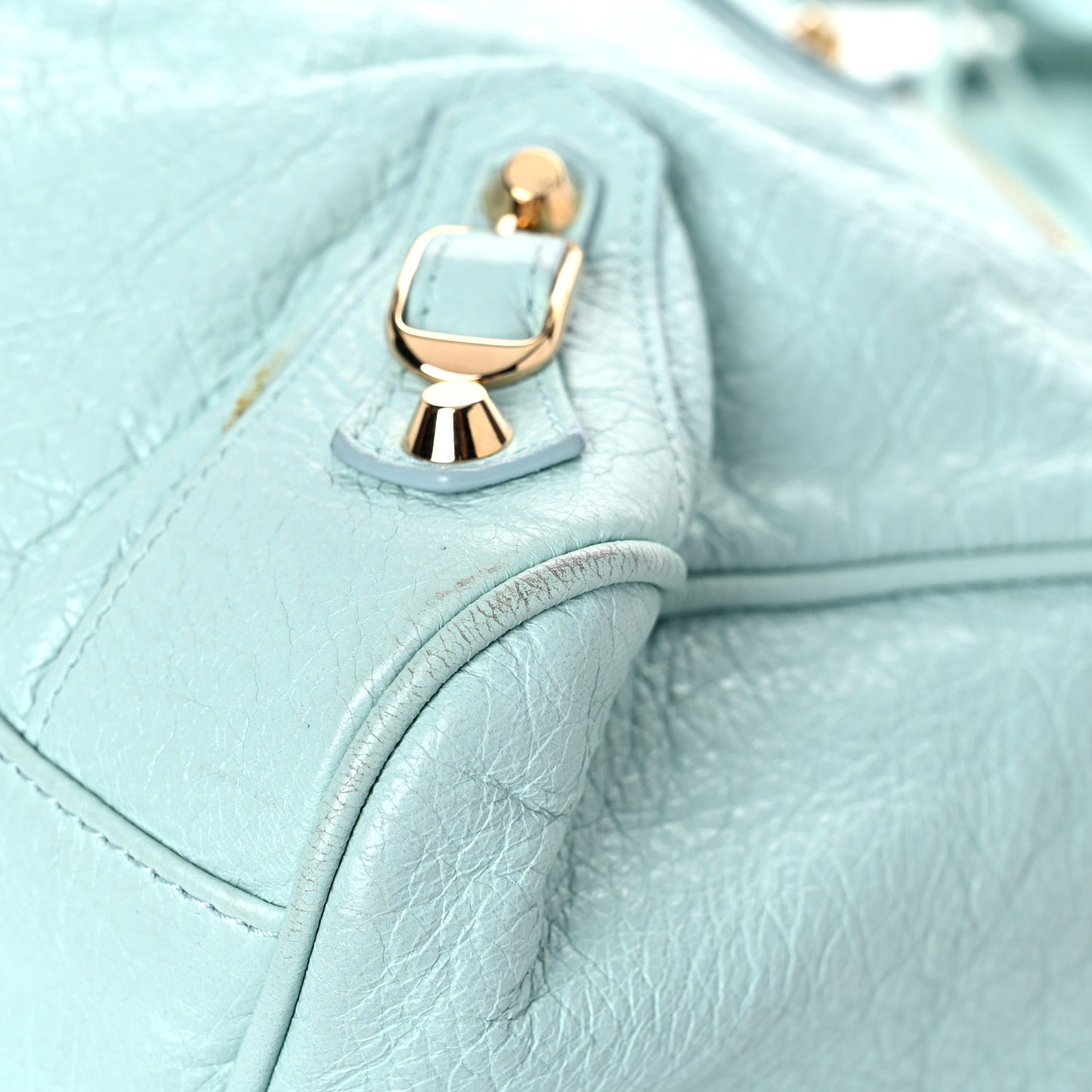 Agneau Classic Gold Hardware Velo Bleu Maldives