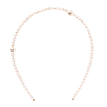Chanel Pearl CC Headband Ivory 1 of 5