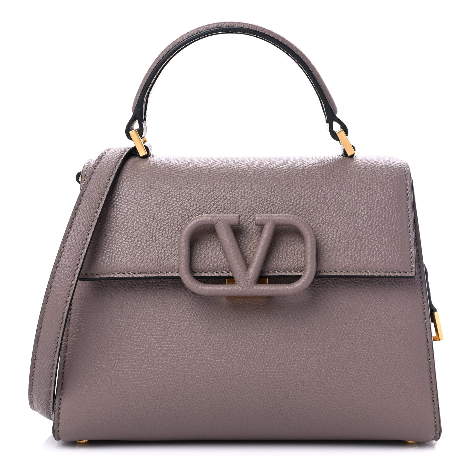 Valentino Garavani Grainy Calfskin Small VSling Top Handle Bag Clay 1 of 8