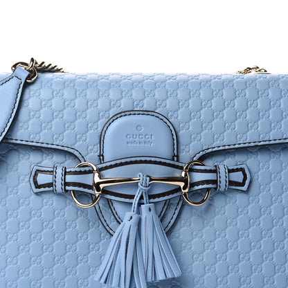 Gucci Microguccissima Medium Emily Chain Shoulder Bag Mineral Blue 10 of 10