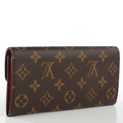 Louis Vuitton Monogram Emilie Wallet Red 3 of 7