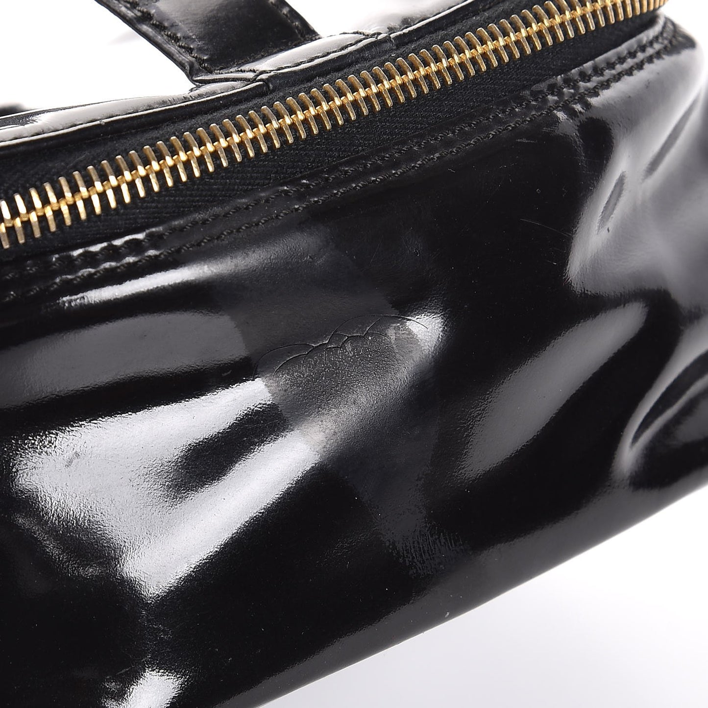 Patent Vanity Cosmetic Case Black