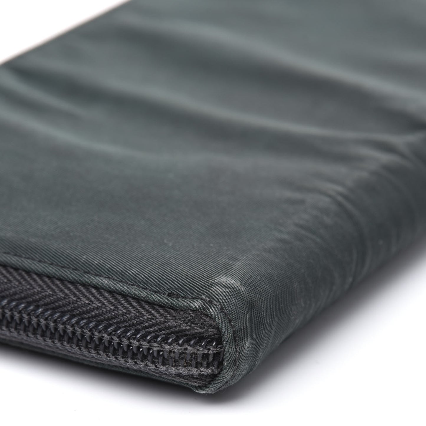 Tessuto Nylon Quilted Zip Around Wallet Black