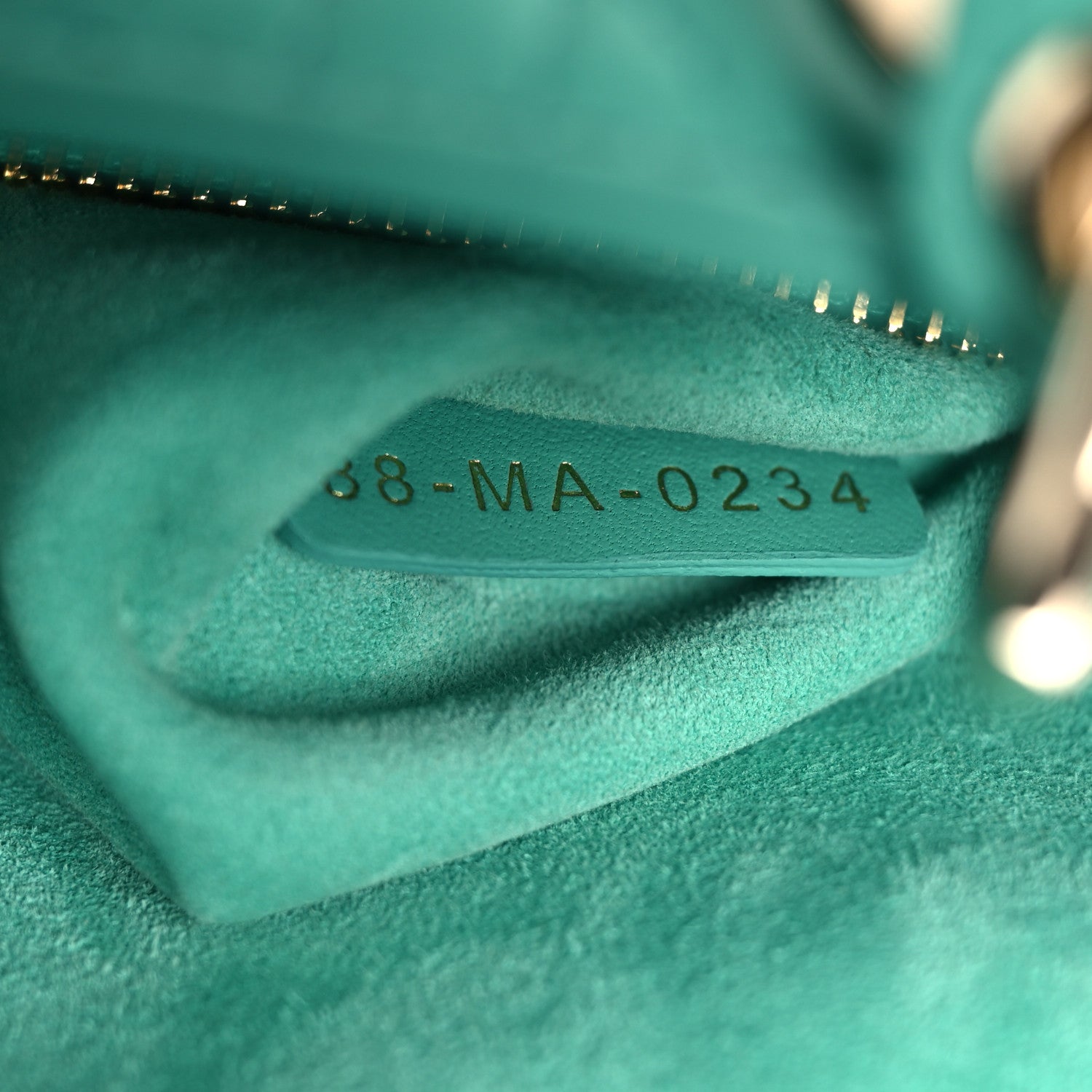 Christian Dior Lambskin Cannage Mini Lady Dior Cobalt Green 7 of 10