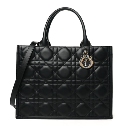Christian Dior Calfskin Macro Cannage Medium Book Tote Black 1 of 11