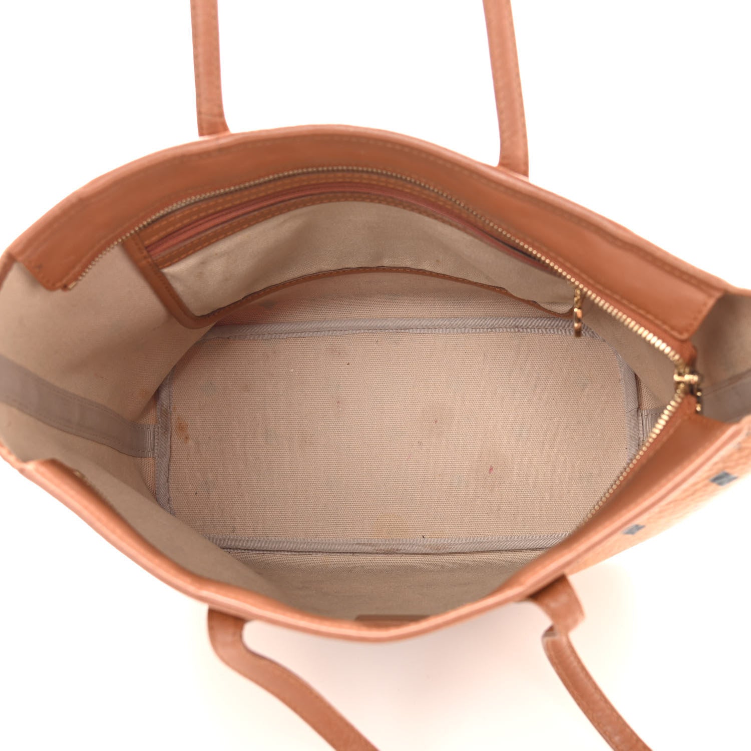 MCM Visetos Dog Bone Shopper Tote Cognac 5 of 14