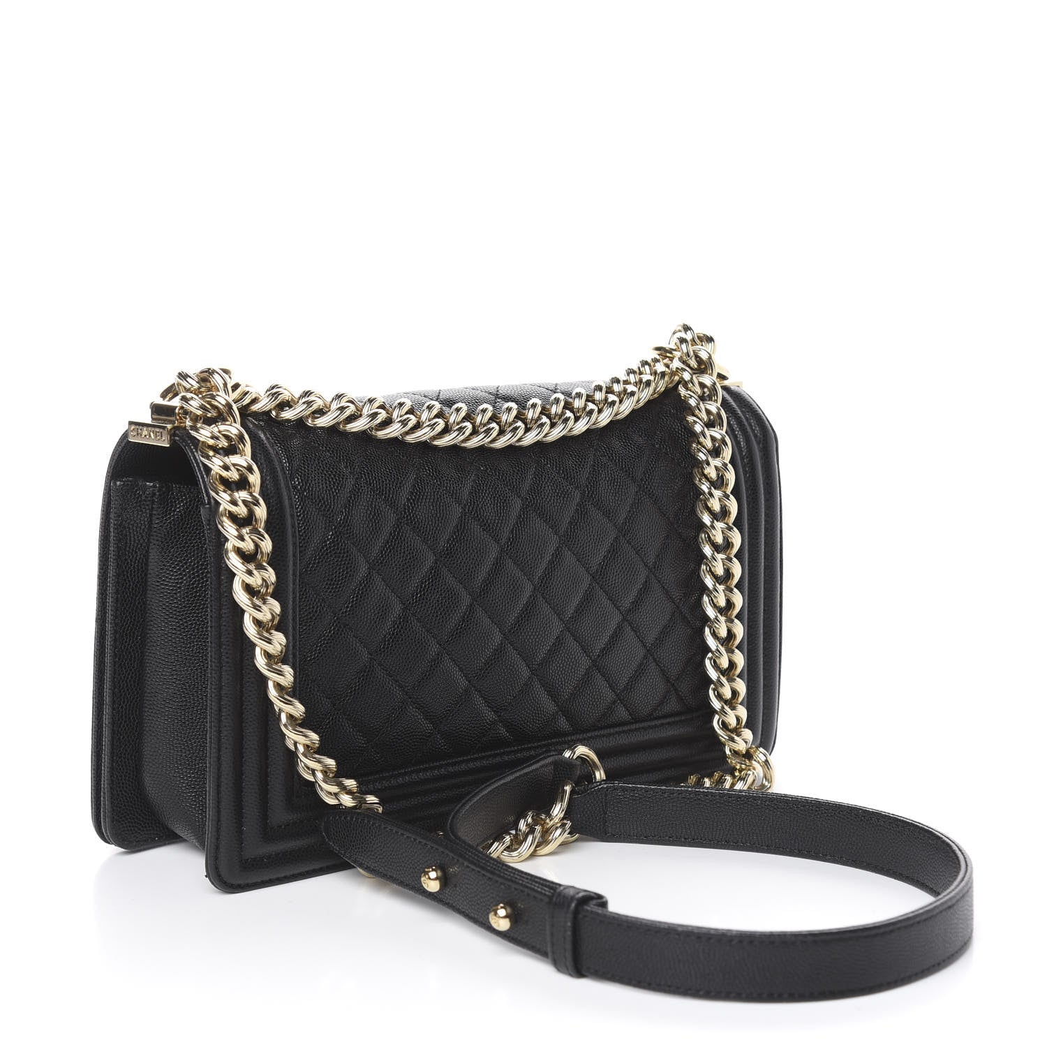 Chanel Caviar Quilted Medium Boy Flap Black 3 of 10
