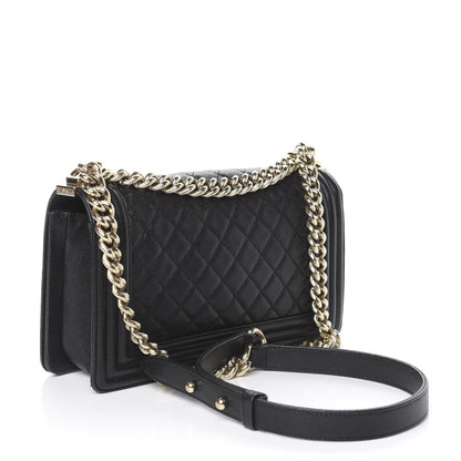 Chanel Caviar Quilted Medium Boy Flap Black 3 of 10