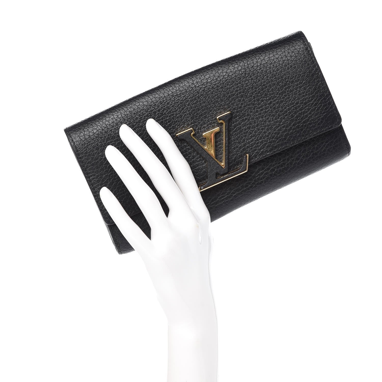 Louis Vuitton Taurillon Capucines Wallet Black 2 of 8