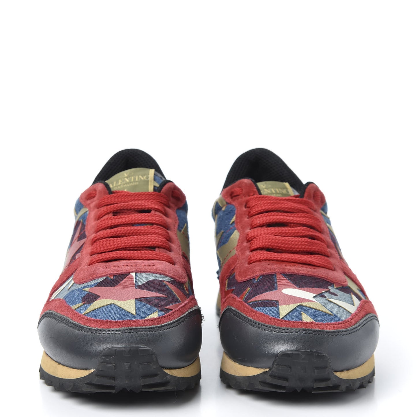 Suede Denim Camustars Womens Rockrunner Sneakers 38 Blue Red