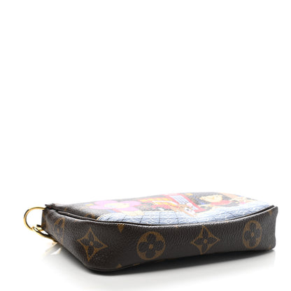 Louis Vuitton Monogram 2021 Christmas Animation London Mini Pochette Accessories Red 4 of 9