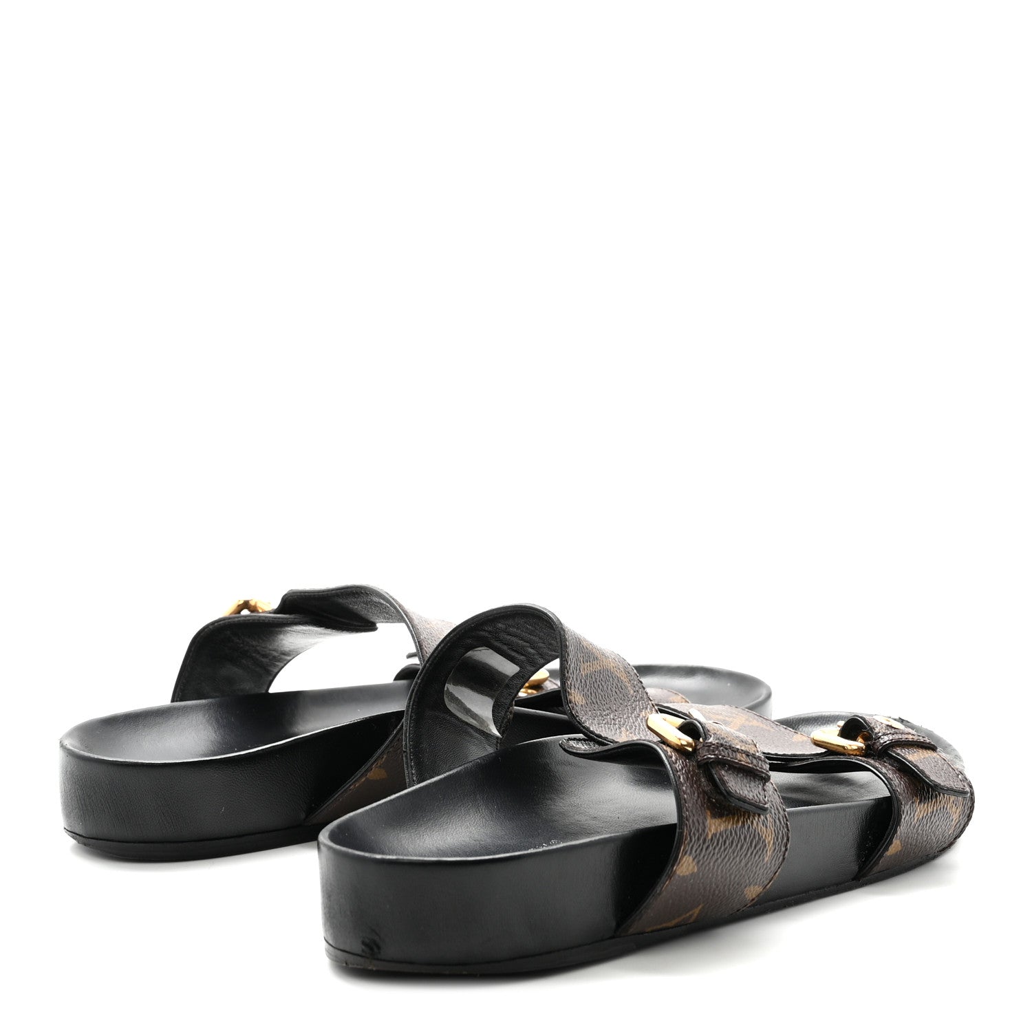 Louis Vuitton Monogram Bom Dia Mule Sandals 40 Black 5 of 8