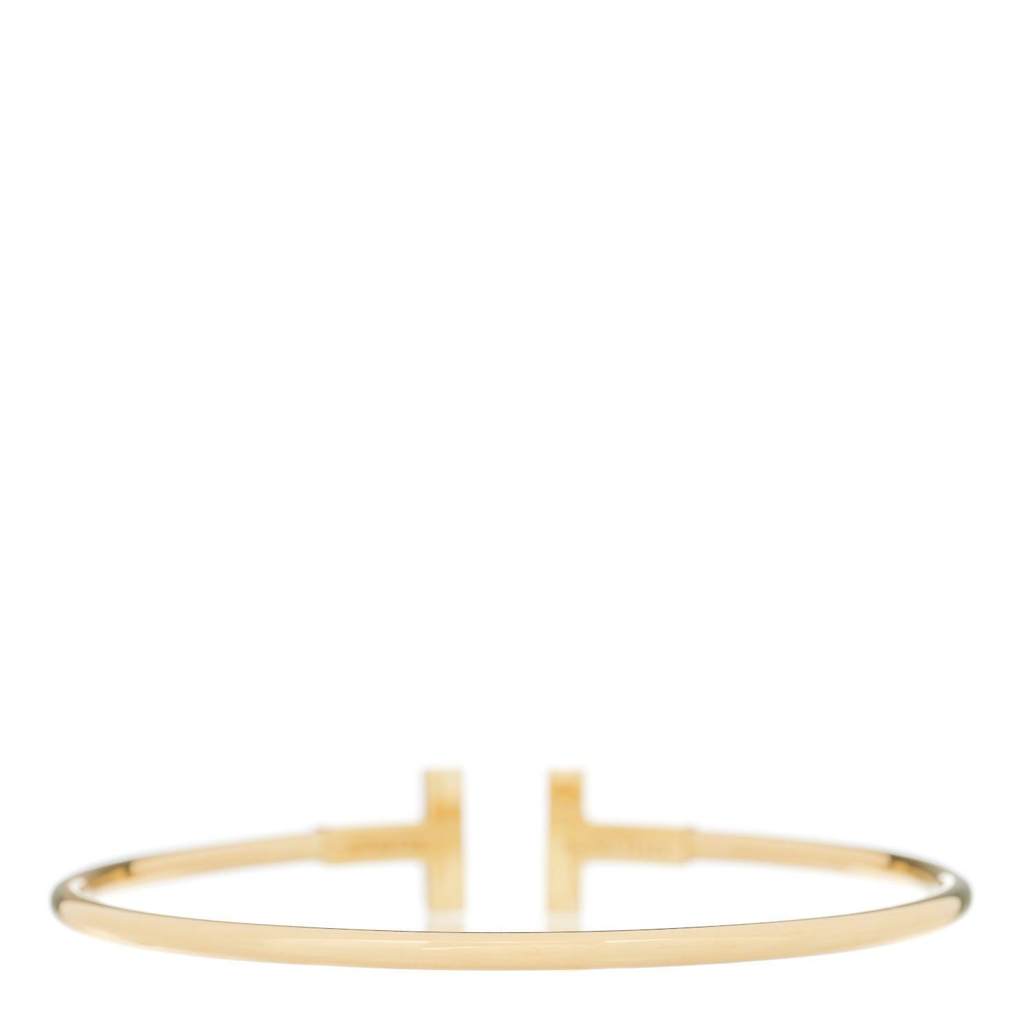 Tiffany 18K Yellow Gold Turquoise T Wire Bracelet 2 of 4