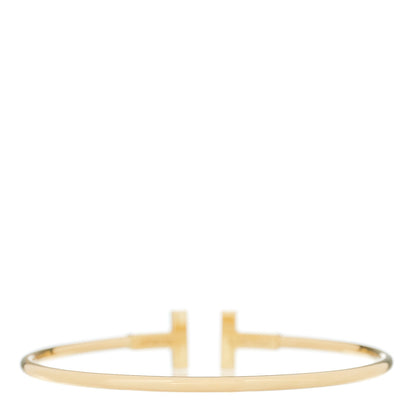 Tiffany 18K Yellow Gold Turquoise T Wire Bracelet 2 of 4