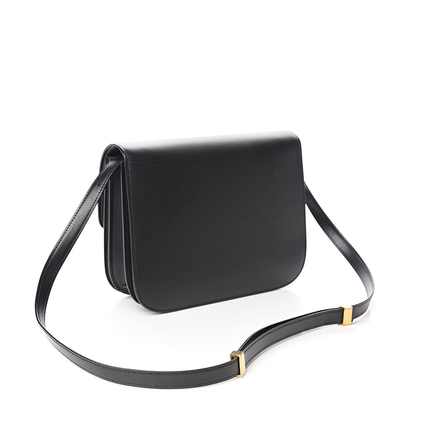Liege Calfskin Medium Classic Box Flap Bag Black