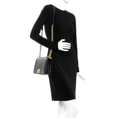 Chanel Caviar Quilted Medium Boy Flap Black 2 of 9