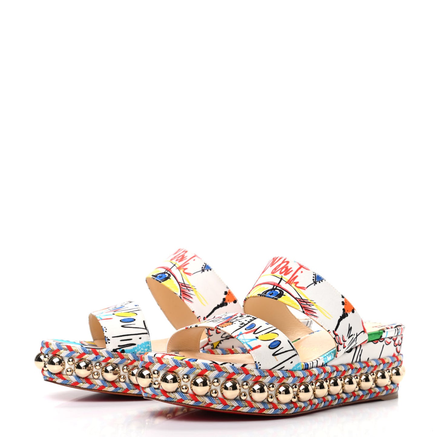 Satin Wallpaper Janitag 60 Platform Slide Sandals 38 White