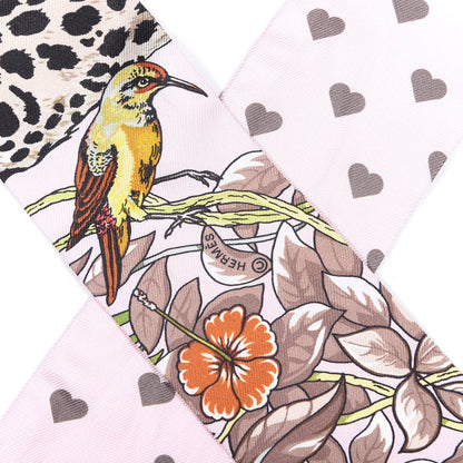 Hermes Silk Jungle Love Love Twilly Rose Pale Etoupe 2 of 4