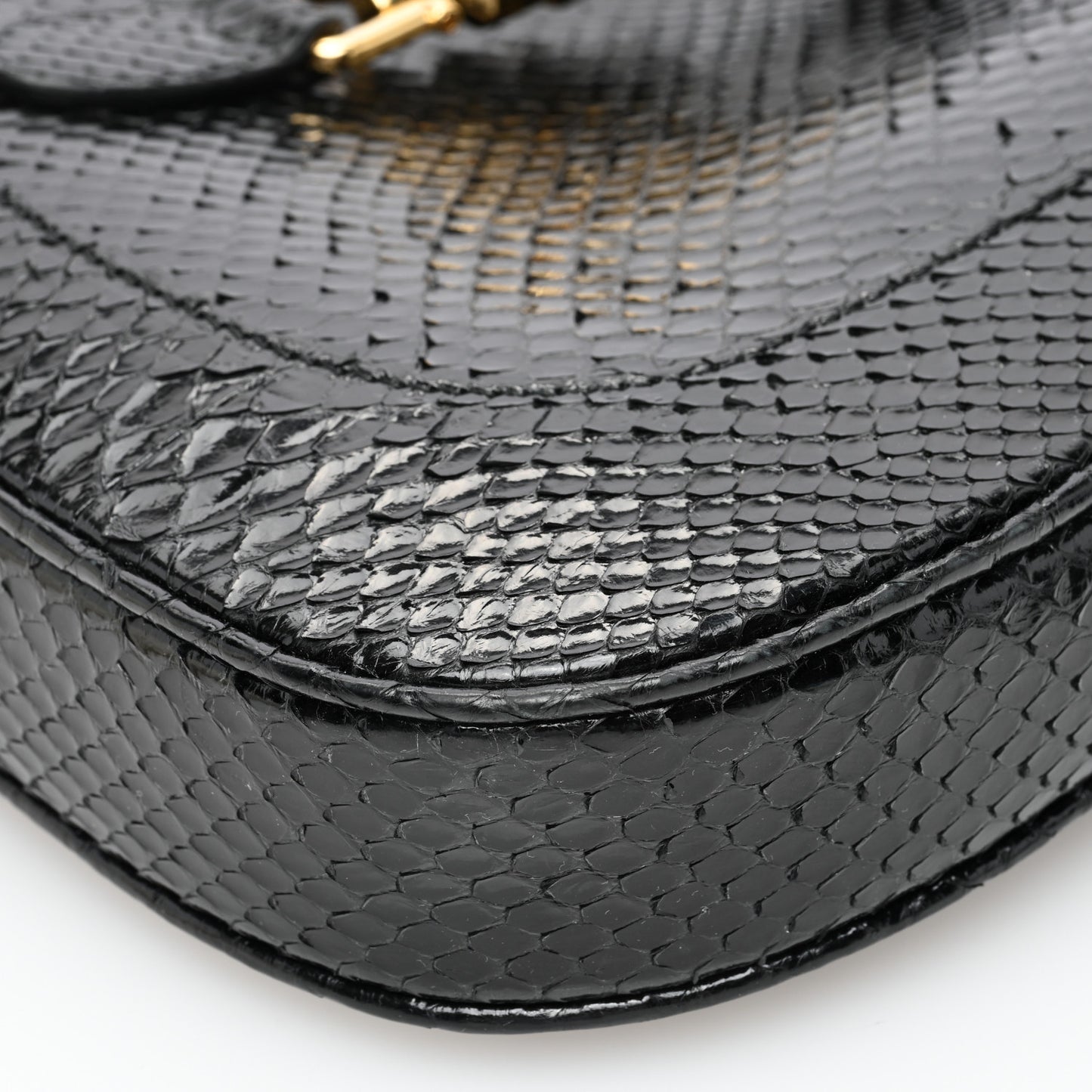 Snakeskin Small Jackie 1961 Hobo Black