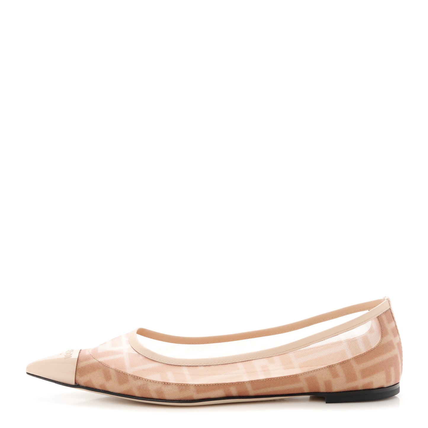 Technical Mesh Vitello FF Colibri Ballerina Flats 38.5 Rose Nude