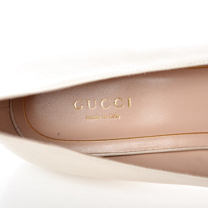 Gucci Malaga Kid Web Rose Bow Flats 41 White 7 of 9