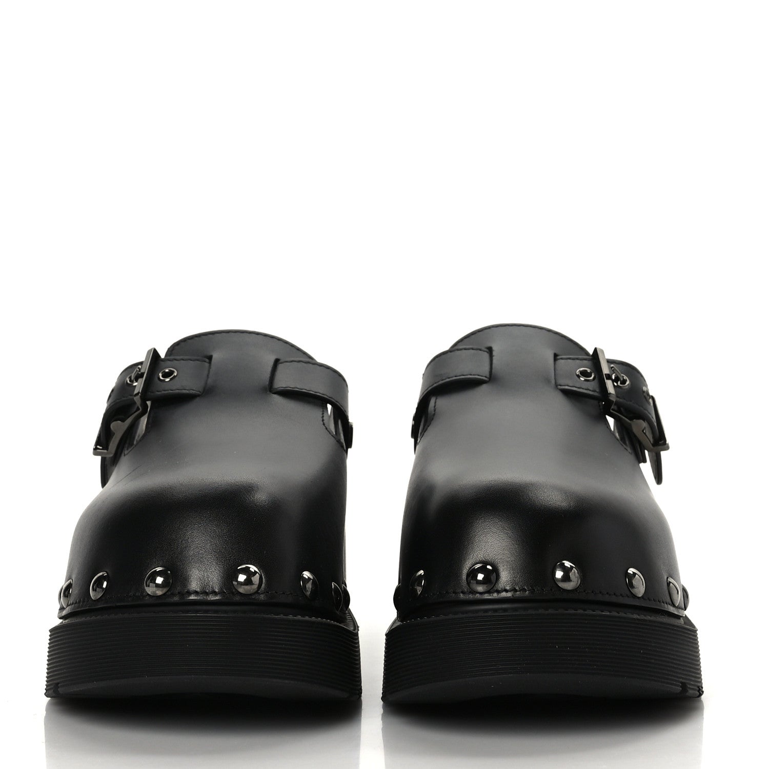 Christian Dior Calfskin Diorquake Buckled Lug Sole 15mm Clogs 39 Black 2 of 8