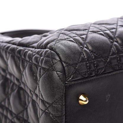 Christian Dior Lambskin Cannage Large Dior Soft Shopping Tote Black 8 of 15