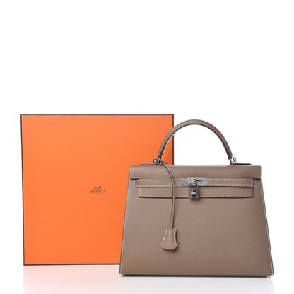 Hermes Epsom Kelly Sellier 32 Etoupe 40 of 40