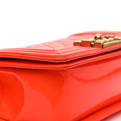 Chanel Patent Calfskin Quilted Small Boy Flap Orange 9 of 15