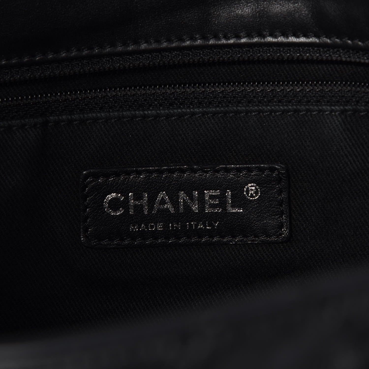 Chanel Calfskin Stitched Large Expandable Flap Bag Black 8 of 9